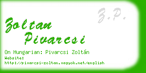 zoltan pivarcsi business card